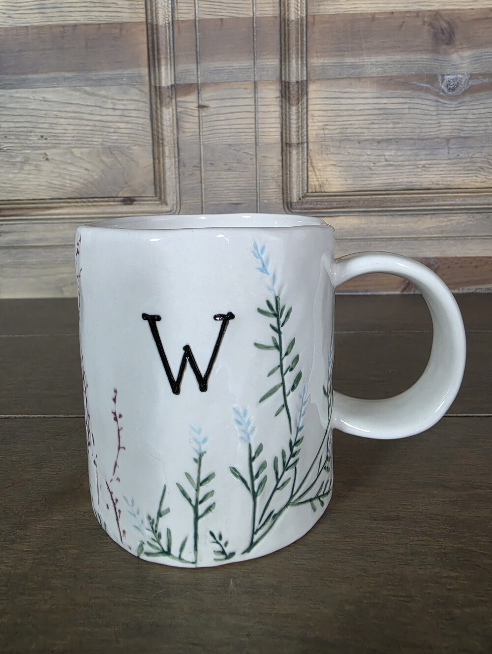 Anthropologie "W" Dagney Monogram Mug